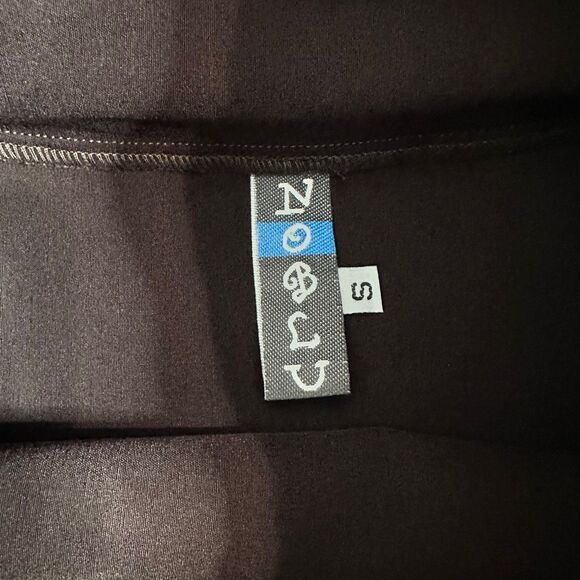 NOBLU Brown Cowl Neck Long Sleeve Dress S Avant Garde Minimalist Edgy Atomic - Picture 9 of 11